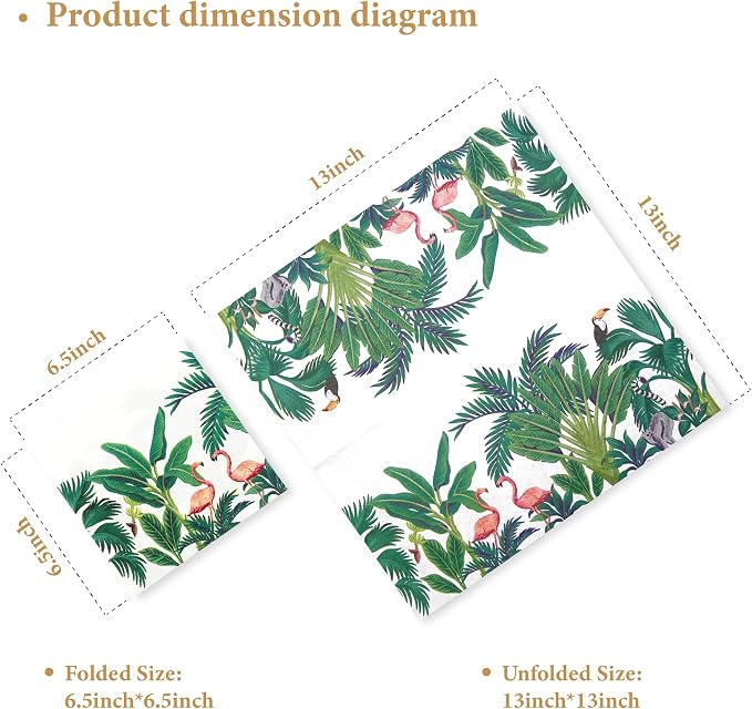 80-Pack Napkins Disposable Paper Towel Cocktail Dinner Party Decoration - Image 4