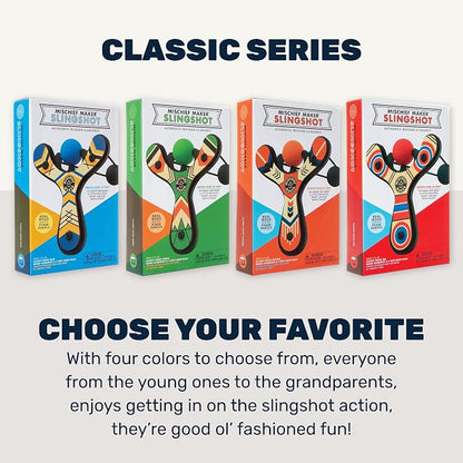 Mighty Fun! - Mischief Maker® Wooden Slingshot - Classic Series - Real Wood - Image 9