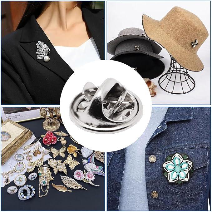 100pcs Pin Backs, Blank Pins Scatter Butterfly Clutch Pin Holder Enamel Pin - Image 7