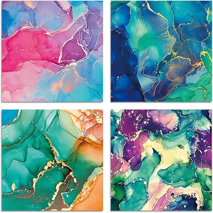 YASMEN Scrapbook Paper Pad 6×6, Marbled Pattern Watercolor Paper, 24 Sheets - Image 4