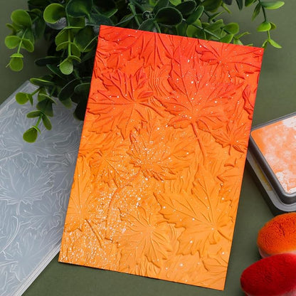 BAOFALI 3D Autumn Theme Plastic Embossing Folders Maple Leaf - Image 8