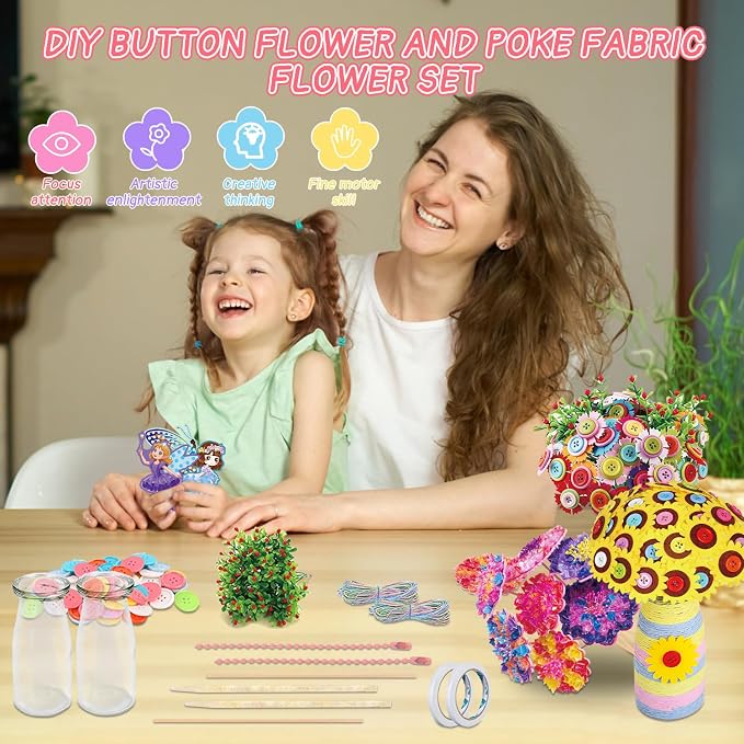 Mostop Crafts for Kids Ages 6-10, DIY Flower Bouquet Craft Kit - Image 5