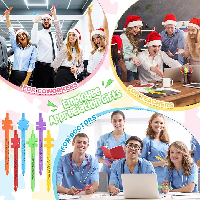 Eaasty 24 Pcs Employee Appreciation Gifts Bulk Inspirational Puzzle Pens Thank - Image 7