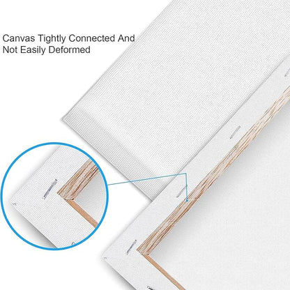 ESRICH Stretched Canvas for Painting 11x14 Inch, 10 Pack Blank Canvas -5/8 in - Image 3