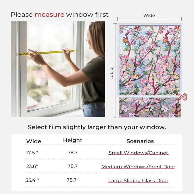 Window Privacy Film Rainbow Film Stained Glass 3D Static Cling Decorative - Image 5