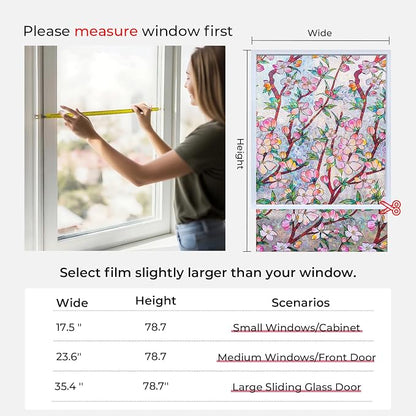 Window Privacy Film Rainbow Film Stained Glass 3D Static Cling Decorative - Image 5