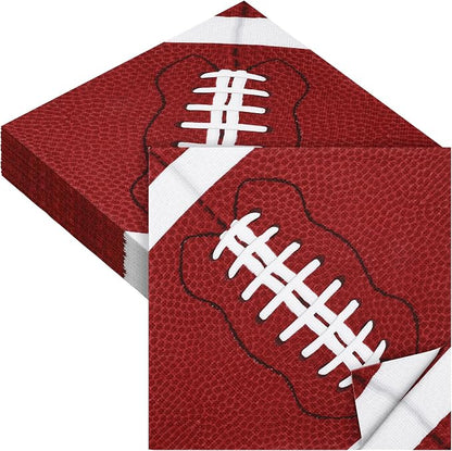Aodaer 48 Pieces Football Paper Napkins Disposable Football Party Napkins by Aodaer