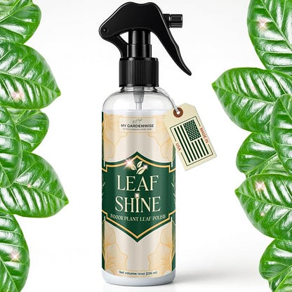 Leaf Shine Spray for Indoor Plants – Plant Leaf Cleaner & Shine for Real House by GARDENWISE