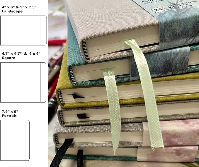 tumuarta Watercolor Sketchbook, 140 LB, 100% Cotton Paper, Cold Press, 24 Sheets - Image 4