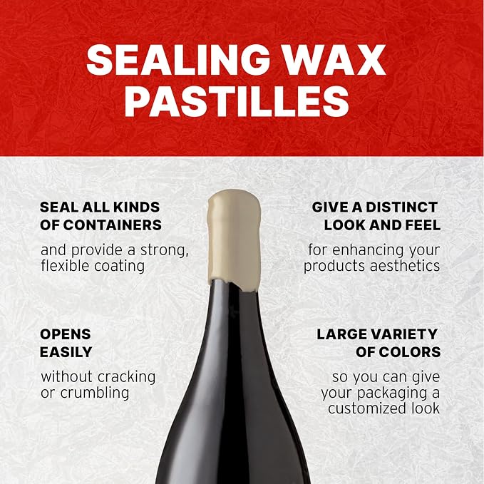 Blended Waxes, Inc. Bottle Sealing Wax, Pastille Wax Seal Beads - Image 3