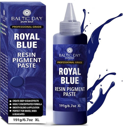 Royal Blue Epoxy Resin Pigment Paste XL – Opaque Epoxy Dye & High Concentration by BALTICDAYpuresoul