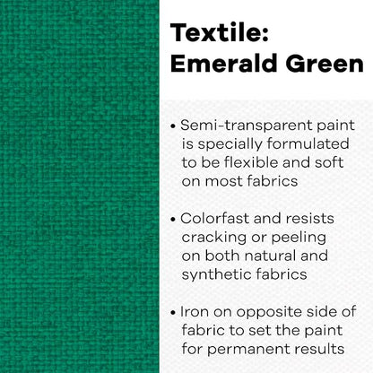 Jacquard Textile Color Paint, 8 Oz, Emerald Green - Image 2