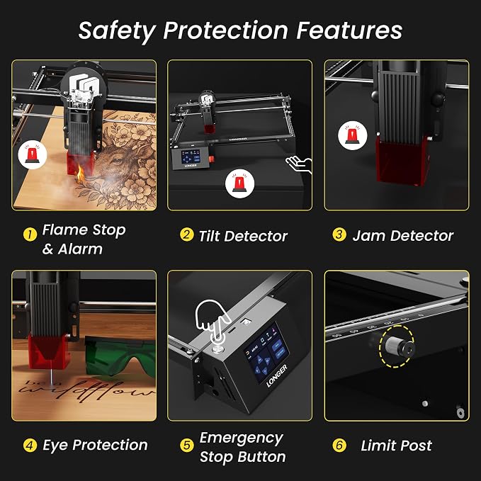LONGER Laser Engraver Ray5 10000mW Engraver Machine DIY CNC Laser Cutter Tool - Image 7