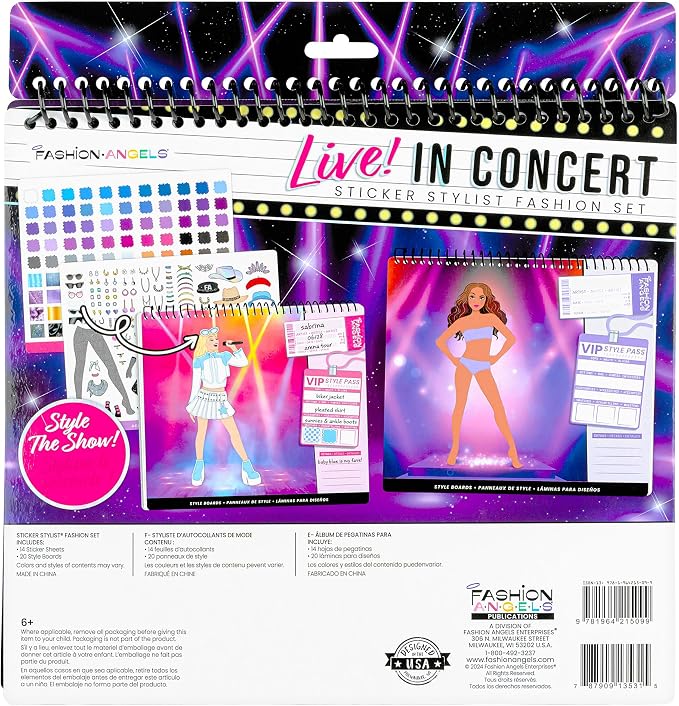 Fashion Angels Live! in Concert Sticker Stylist Fashion Set, Includes Concert - Image 3