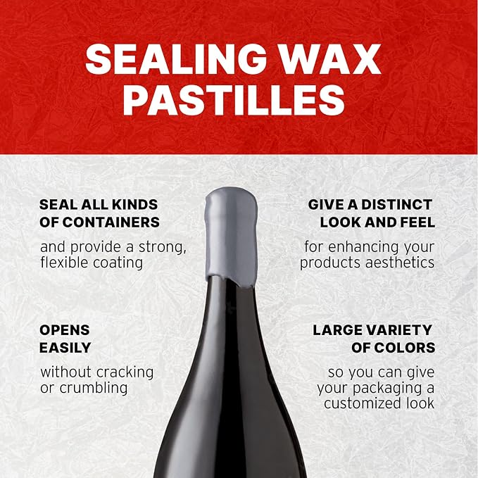 Blended Waxes, Inc. Bottle Sealing Wax, Pastille Wax Seal Beads - Image 3