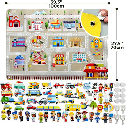 QUOKKA City Felt Board for Kids 3-5 Years Old - Image 2