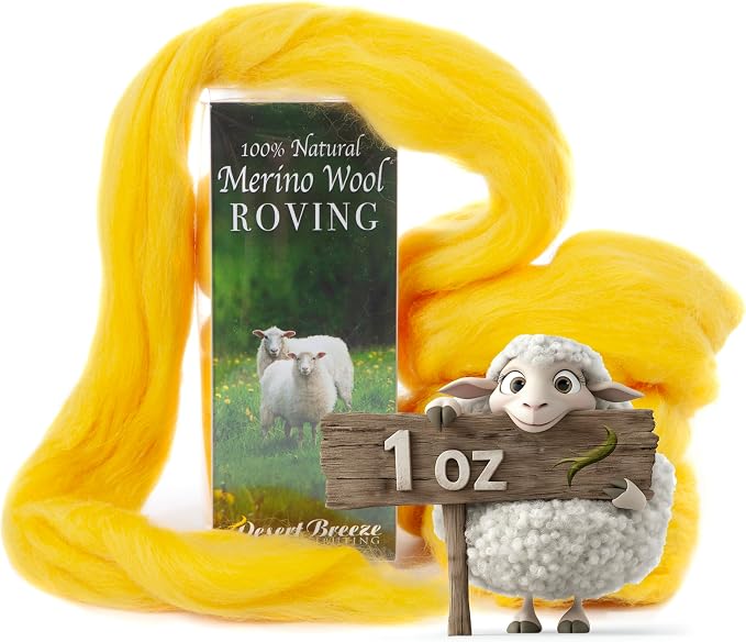 Desert Breeze Distributing 100% Natural Merino Wool Roving by DesertBreezeDistributing