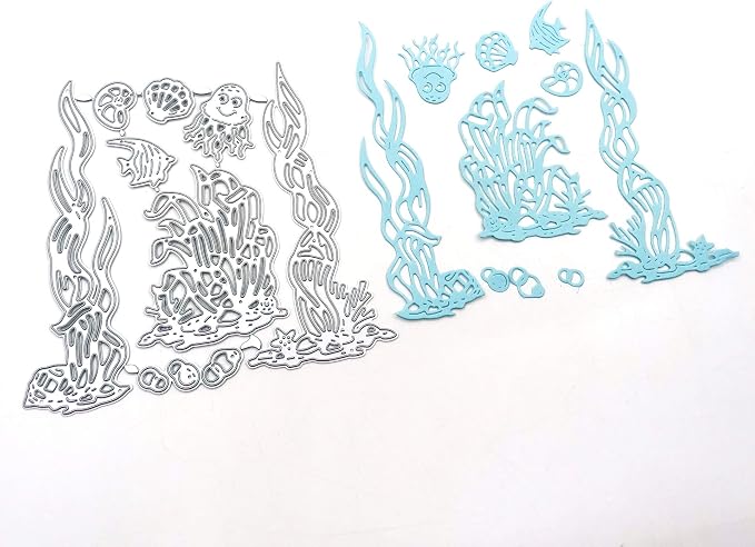 Metal Sea Grass Seaweed Coral Tropical Fish Cutting Dies, Jellyfish Shell Fish - Image 3