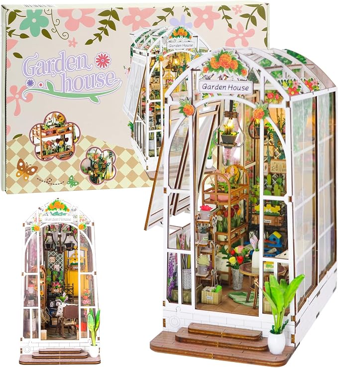 Book Nook Kits for Adults, Miniature House Dollhouse Kit for Teens, DIY Crafts by Fimeetoy