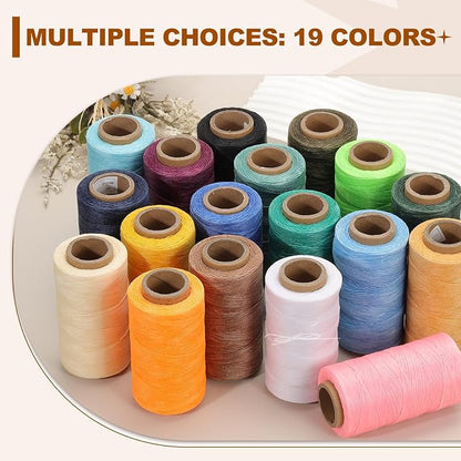 PATIKIL 284 Yard Flat Waxed Thread 150D 1mm Leather Sewing Cord - Image 8