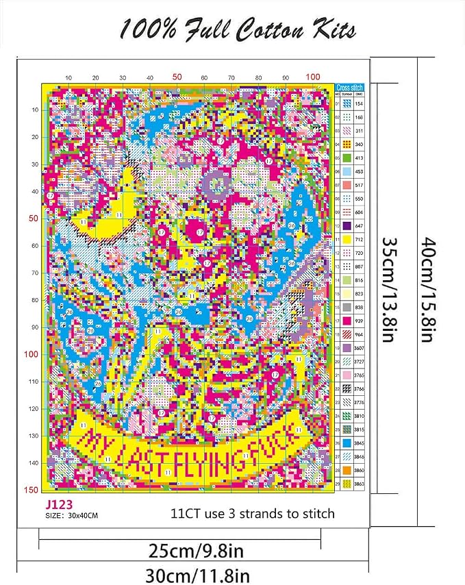 Skullhead Stamped Cross Stitch Kits - Image 6