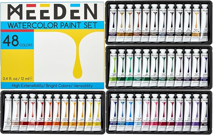 MEEDEN Watercolor Paint Tubes Set by MEEDEN