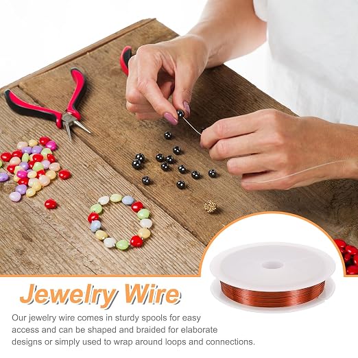 HARFINGTON 49ft Jewelry Wire, 28 Gauge Brass Craft Soft Metal Tarnish Resistant - Image 4