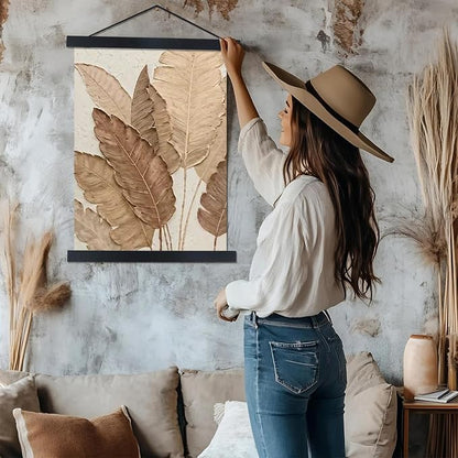 Artmag Magnetic Poster Hanger Frame, 17x22 17x24 17x31 Light Wood Wooden Magnet - Image 5