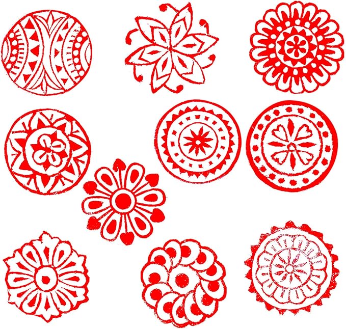 Royal Kraft Round Wooden Printing Stamps - Image 2