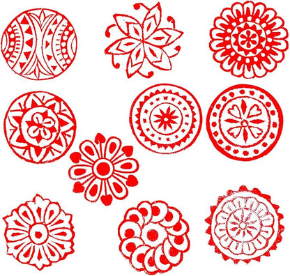 Royal Kraft Round Wooden Printing Stamps - Image 2