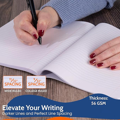 EPI Marble Hardcover College Ruled Composition Notebook | 200 Pages, 9.75 x 7.5 - Image 4