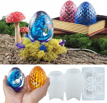 3 Pack Dragon Egg Mold Dragon Candle by ESEDAGESiliconeMold