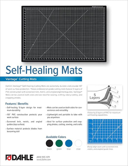 Dahle Vantage 10474 Premium Self-Healing Cutting Mat, 1/2" Grid, 5 Layers - Image 5