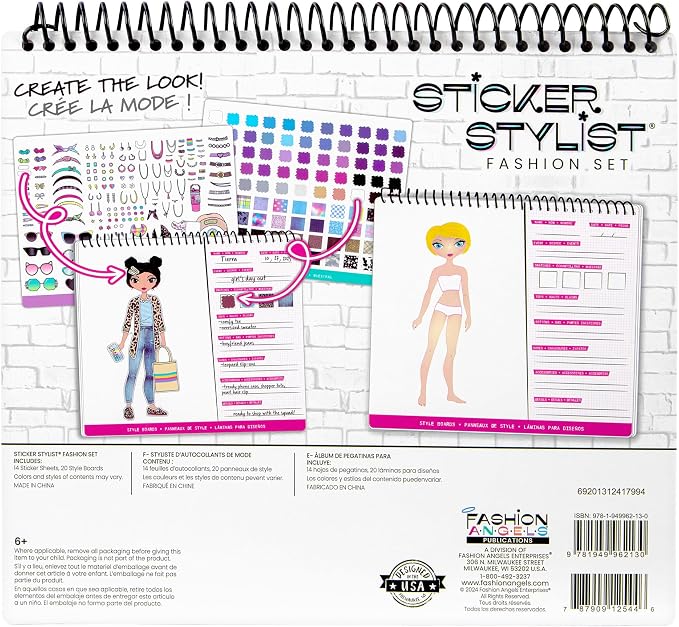 Fashion Angels Sticker Stylist 12544, Fashion Design Sticker by Number Activity - Image 7