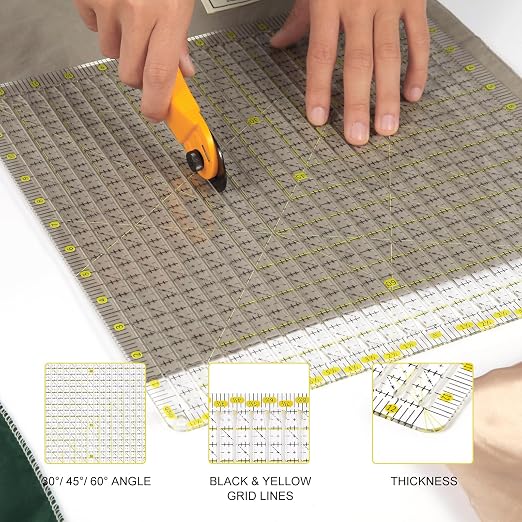 Quilting Ruler 12.5“* 12.5“ -Slotted Ruler - Image 6