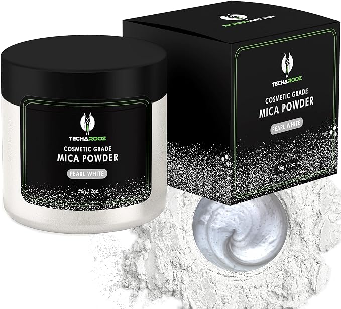 Pearl White MICA Powder for EPOXY Resin 56G / 2OZ. JAR by TECHAROOZ