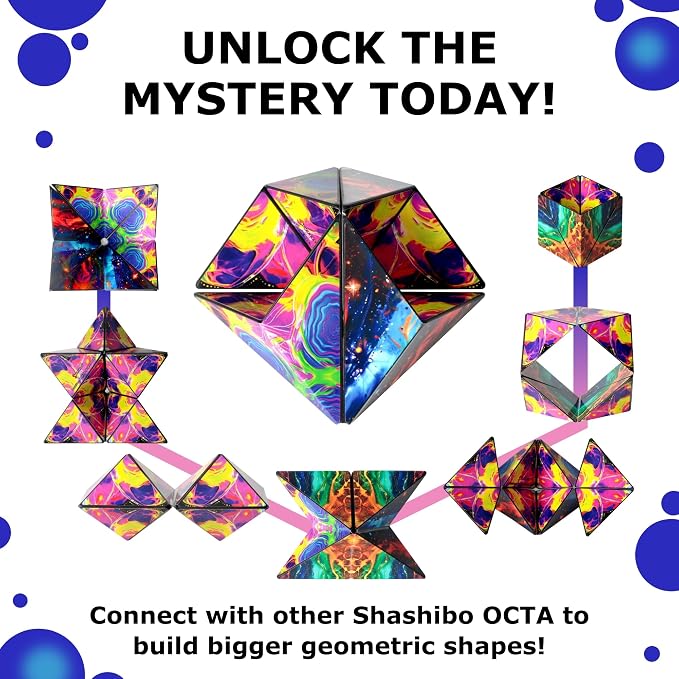 Shashibo OCTA Shape Shifting Sensory Fidget Toy – Magnetic STEM Brain Teaser - Image 4