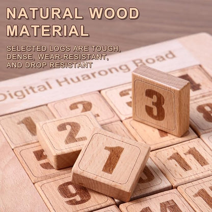 Wooden Number Sliding Puzzle，Brain Teasers Toy Tangram Slide Puzzle - Image 3