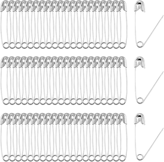 200 PCS 1.1 Inch Heavy Duty Silver Metal Sewing Pins by Qjaiune