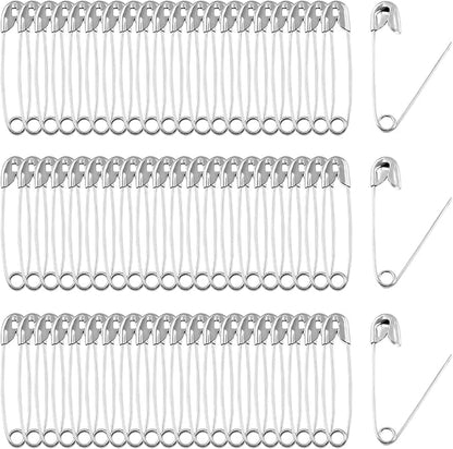 200 PCS 1.1 Inch Heavy Duty Silver Metal Sewing Pins by Qjaiune
