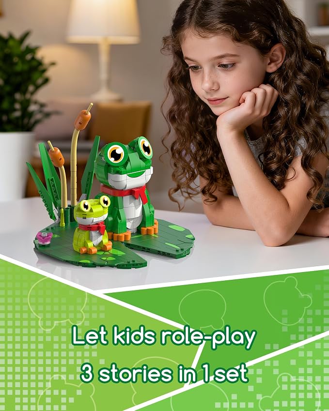 3 in 1 Animals Frog Family Building Set - Image 4