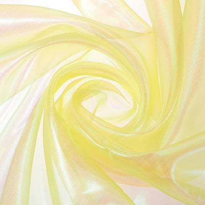 MECCANIXITY Iridescent Sheer Organza Fabric, 2 Yards x 59 Inches Solid Laser by MECCANIXITY