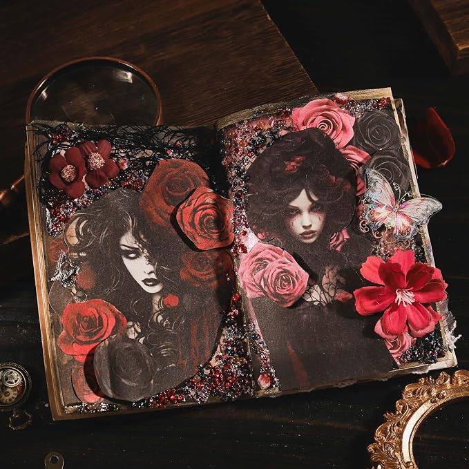 Gothic Scrapbook Paper Set, Scrapbooking, DIY Projects, and Art Supplies - Image 4