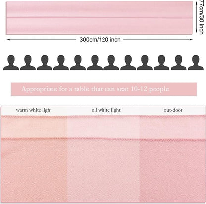 10ft Dusty Rose Chiffon Table Runner 30 x 120 Inches Sheer Romantic Table Runner - Image 5