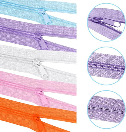 DOITEM 31 Yards 10 Pieces Sewing Zippers #3 Nylon Coil Zippers Assorted Zipper - Image 4