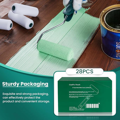Foam Paint Roller, 28 Pack, 4 Inch Small Paint Roller Kit - Image 2