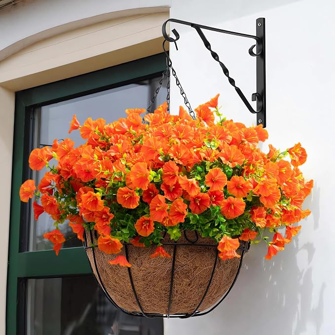 Artificial Flowers for Outdoor Decoration, 16 Bundles Fake Silk Realistic - Image 4