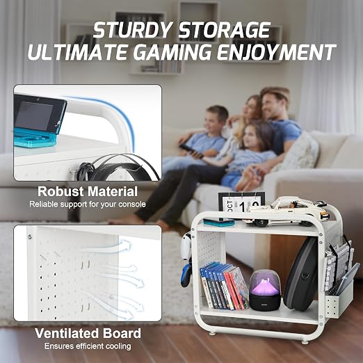 PLKOW Compact Video Game Storage Organizer, Xbox Stand Organizer - Image 5