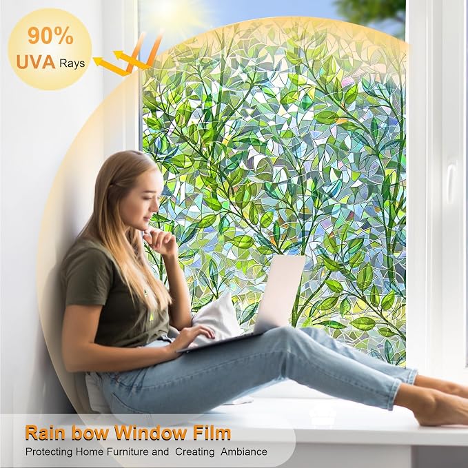 Window Privacy Film Stain Glass Window Film Rainbow Window Film Window clings - Image 3