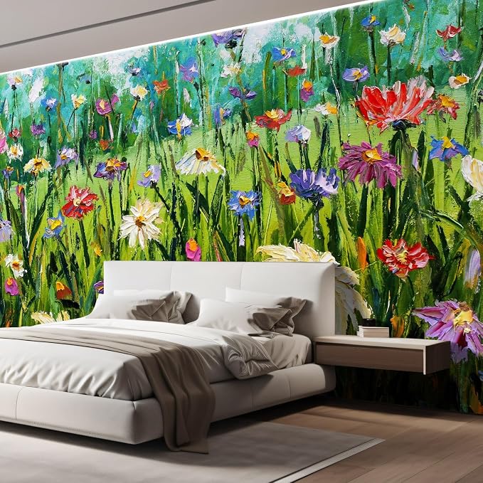 wall26 Wall Sticker/Wall Mural Wildflower Abstract, Not Peel and Stick - Image 4